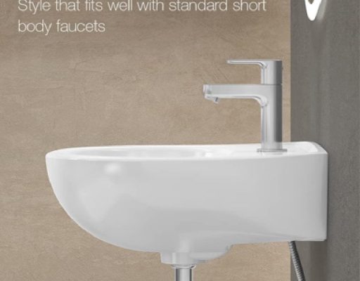 KOHLER BRIVE 450MM WM LAV SGL HOLE 5583IN-1WH-0